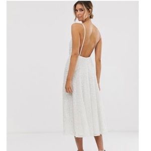 ASOS EDITION Bridal Eva Embellished Cami Midi Dress